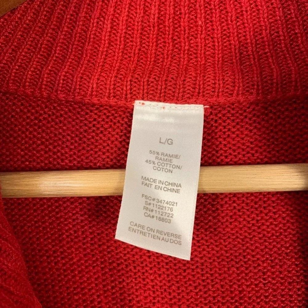 Knit Christmas‎ Snowflake Full Zip Christmas Sweater Cardigan Women's Large
